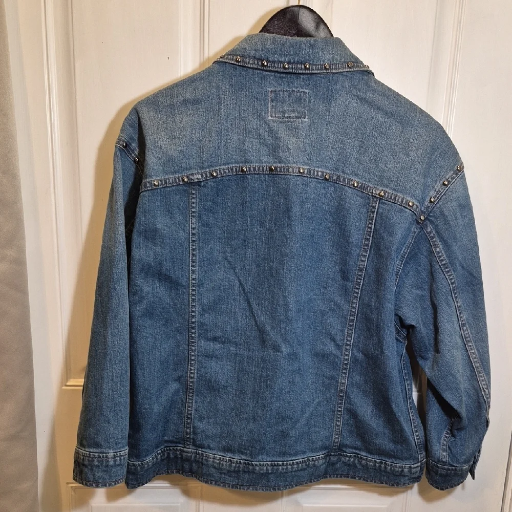 Kate Spade Blue Jean Jacket with Stud Embellishments XS